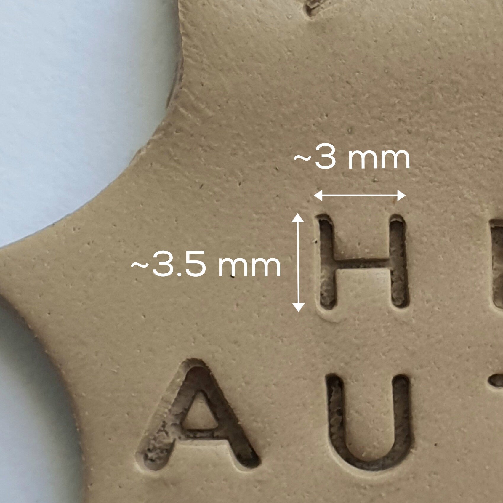Polymer clay stamps "Letters" embossing letters