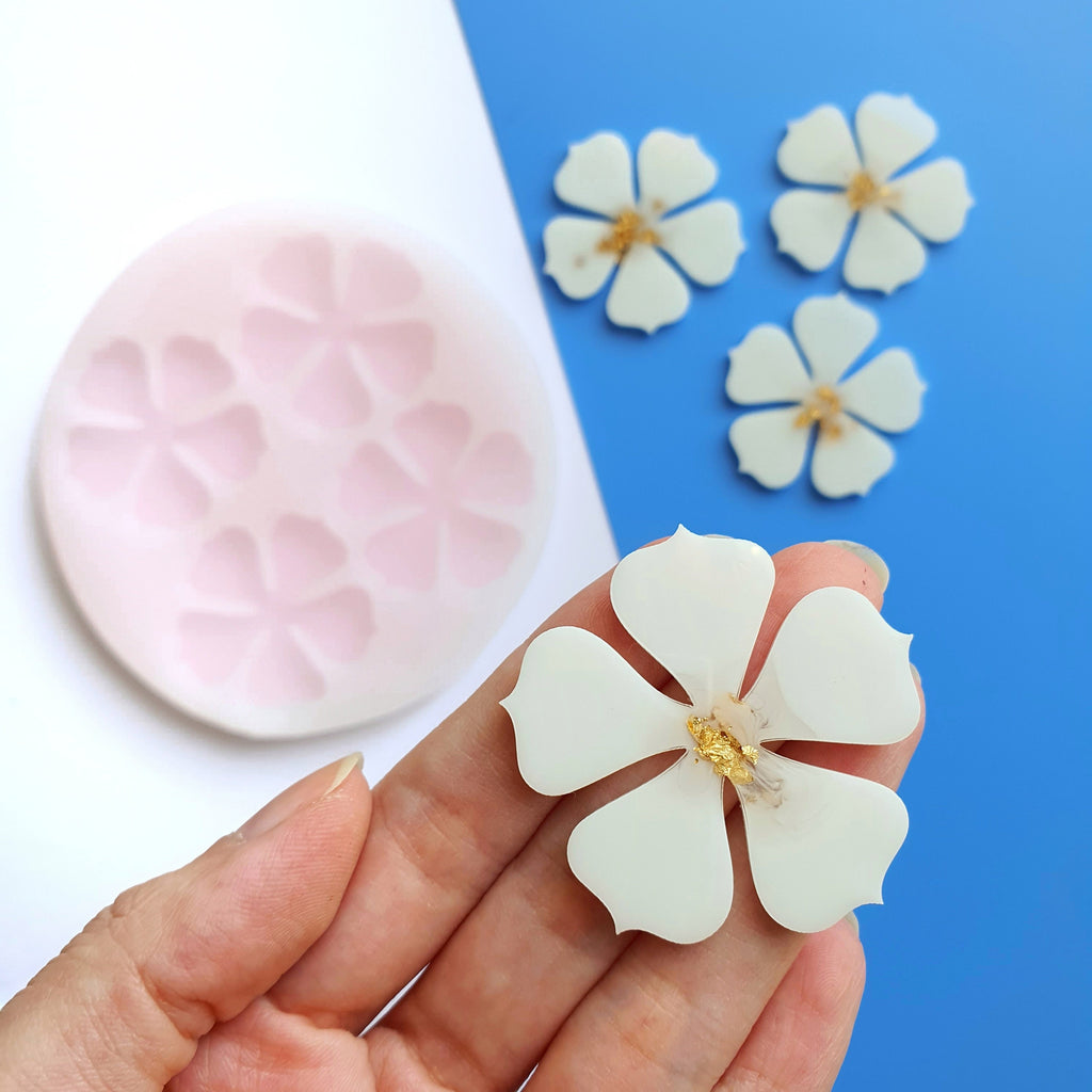 Silicone earrings mold "Flowers" mould for resin and epoxy - Luxy Kraft