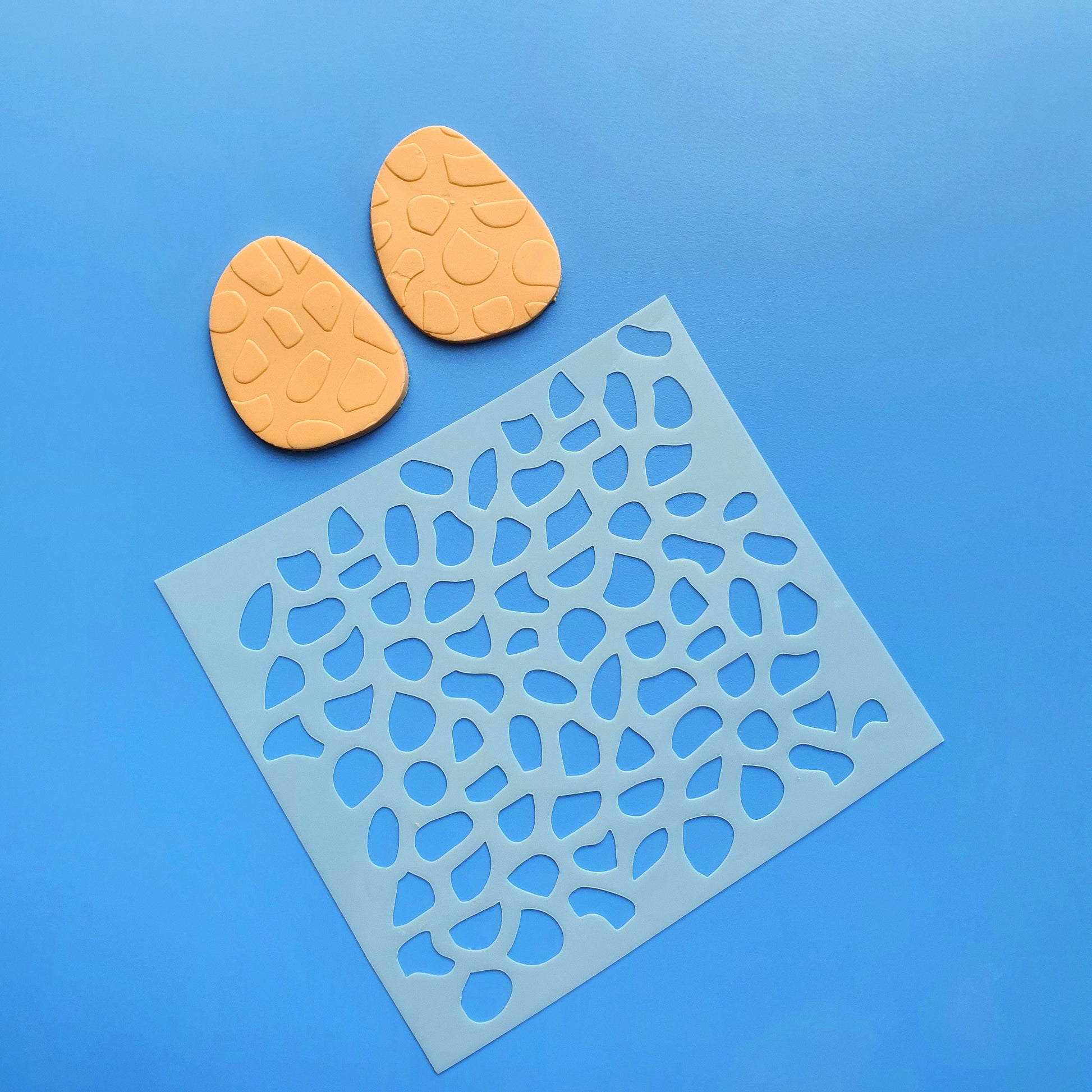 Texture sheet Polymer clay stencil sheet "Spots" pattern shapes mat - Luxy Kraft