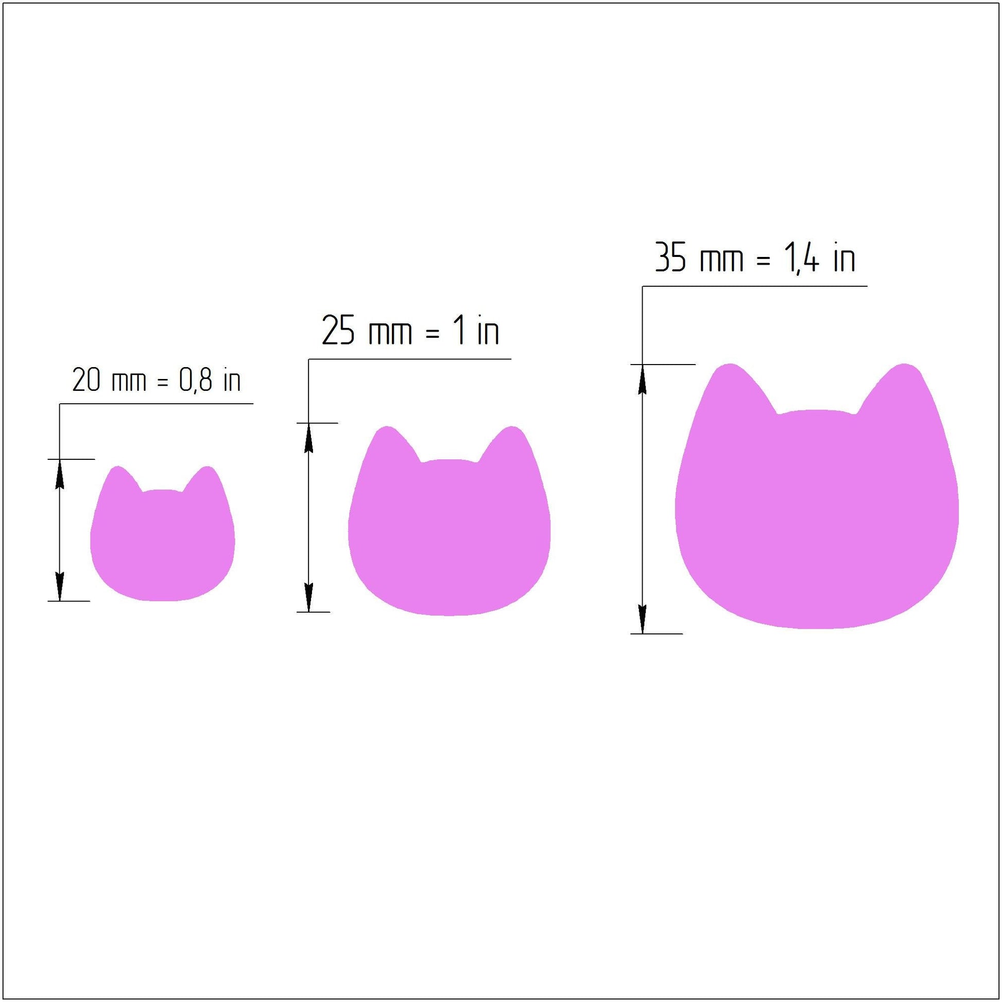 Polymer clay cutter 3D print cutters Jewelry Earrings "Cat" shape plastic cutter - Luxy Kraft