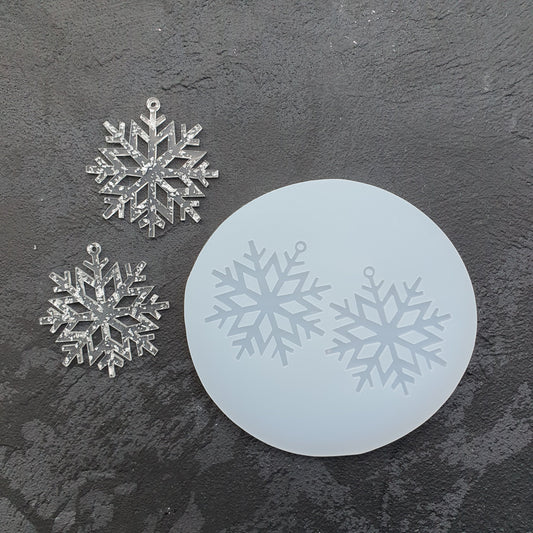 Silicone earrings mold "Snowflake" Jewelry Resin mould for resin and epoxy - Luxy Kraft