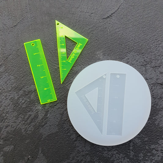 Silicone earrings mold "Ruler" mould for resin and epoxy - Luxy Kraft