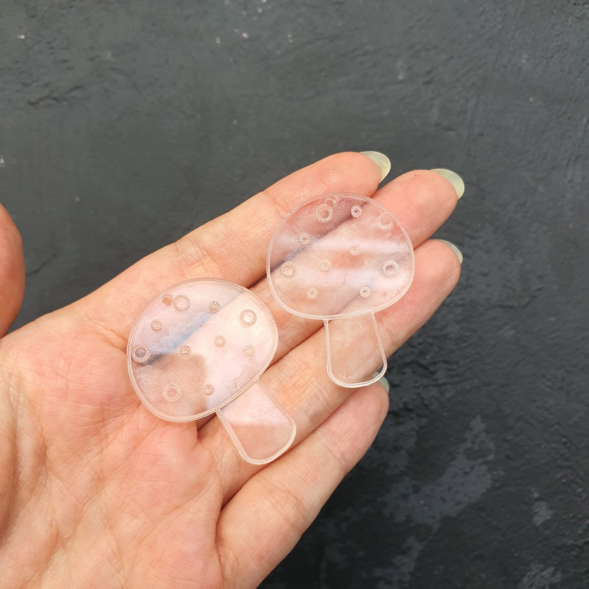 Silicone earrings mold "Mushrooms" mould for resin and epoxy