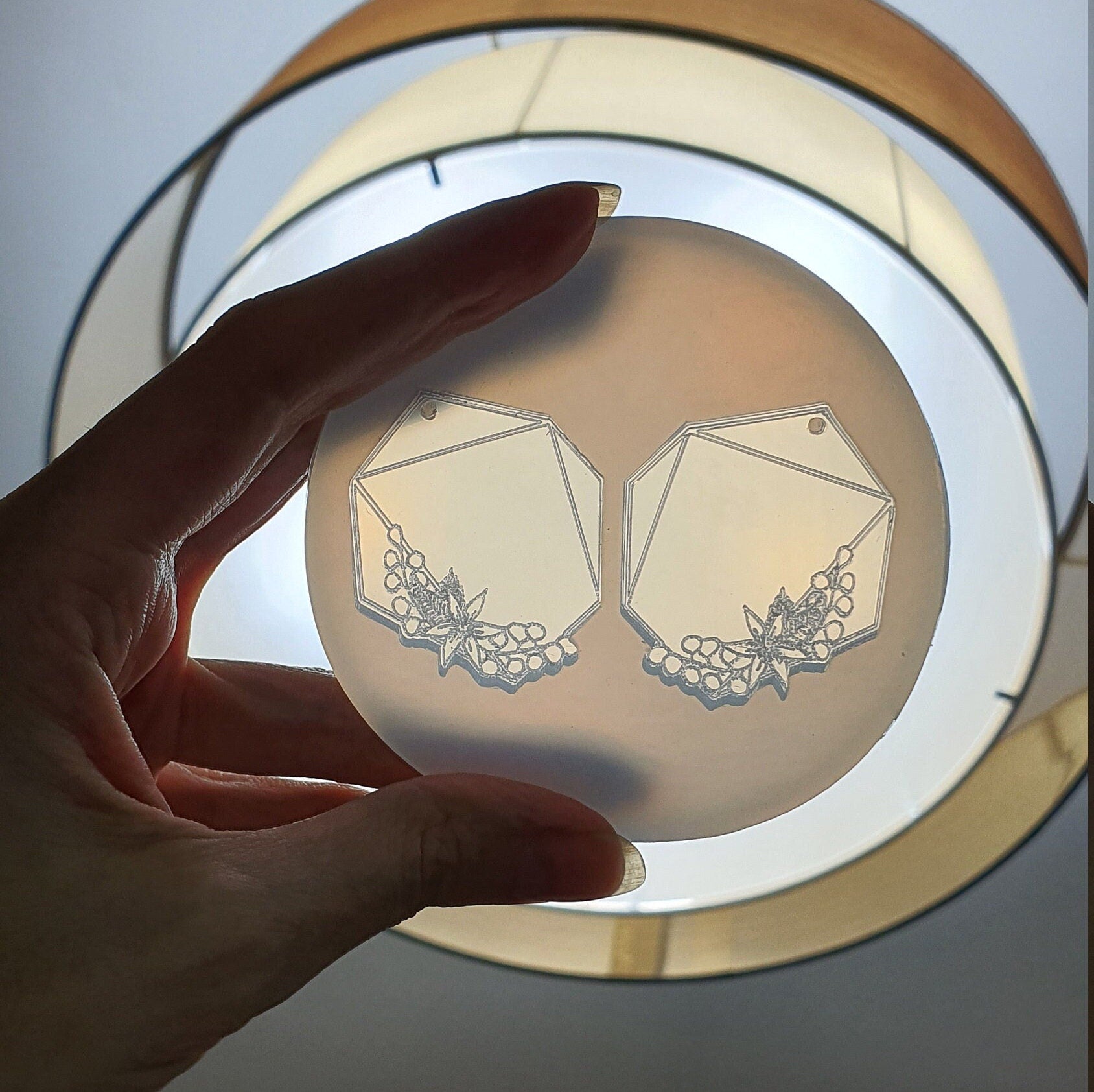 Silicone earrings mold "Flower frame" mould for resin and epoxy - Luxy Kraft