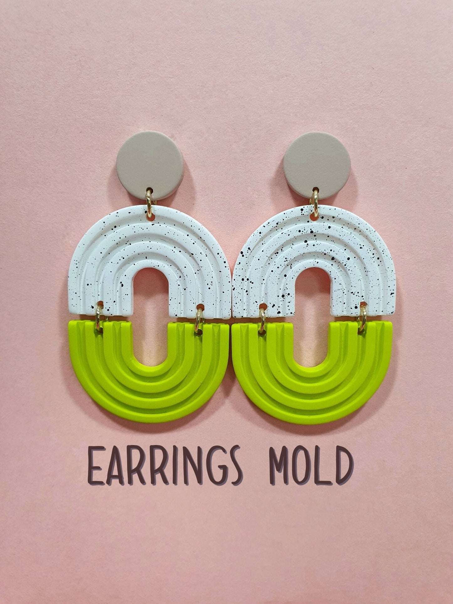 Silicone earrings mold "Arch" mould for resin and epoxy