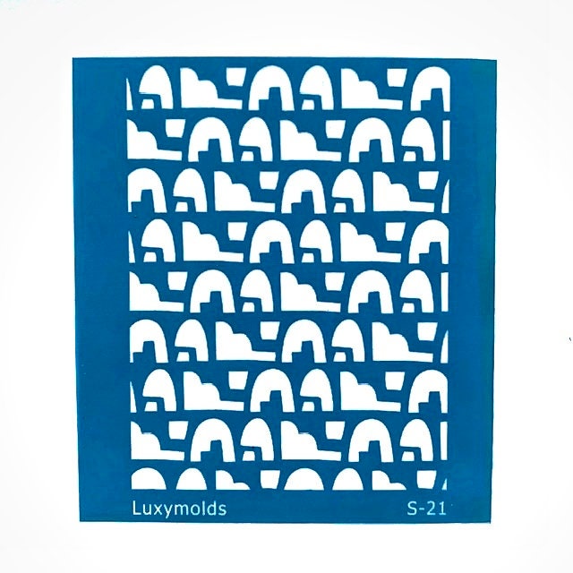 Silk screen stencil for polymer clay "Luxymolds" S-21 - Luxy Kraft