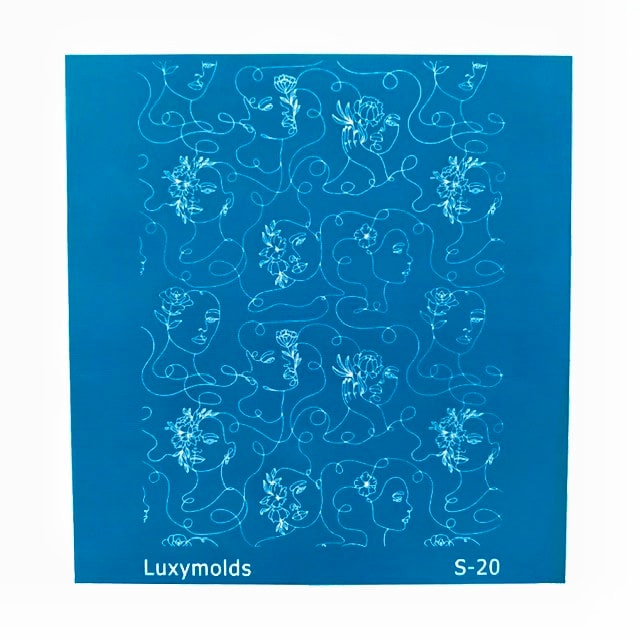 Silk screen stencil for polymer clay "Luxymolds" S-20 - Luxy Kraft