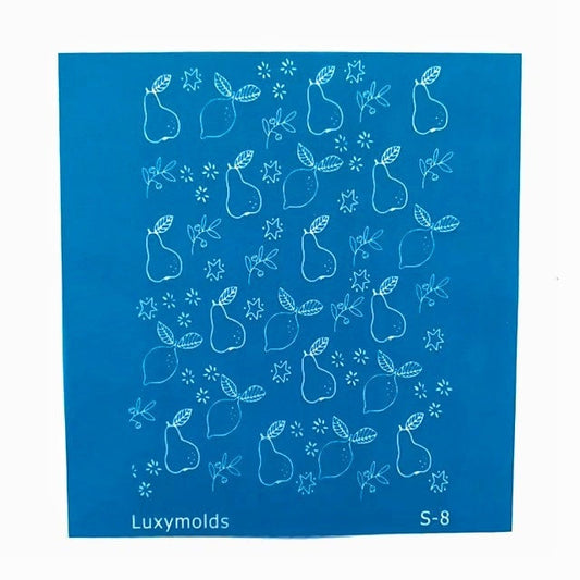 Silk screen stencil for polymer clay "Luxymolds" S-8 - Luxy Kraft
