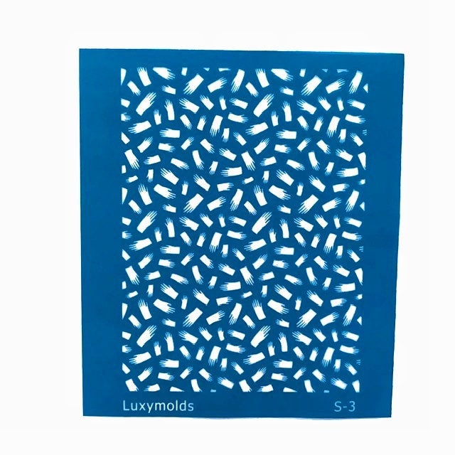Silk screen stencil for polymer clay "Luxymolds" S-3 - Luxy Kraft