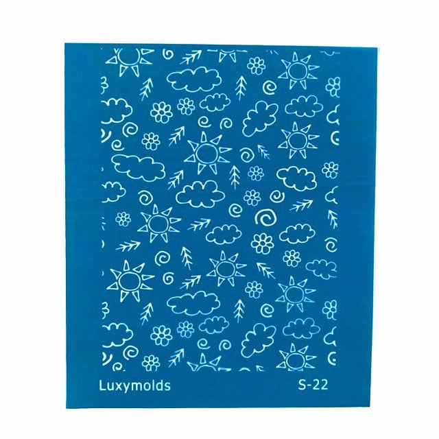 Silk screen stencil for polymer clay "Luxymolds" S-22 - Luxy Kraft