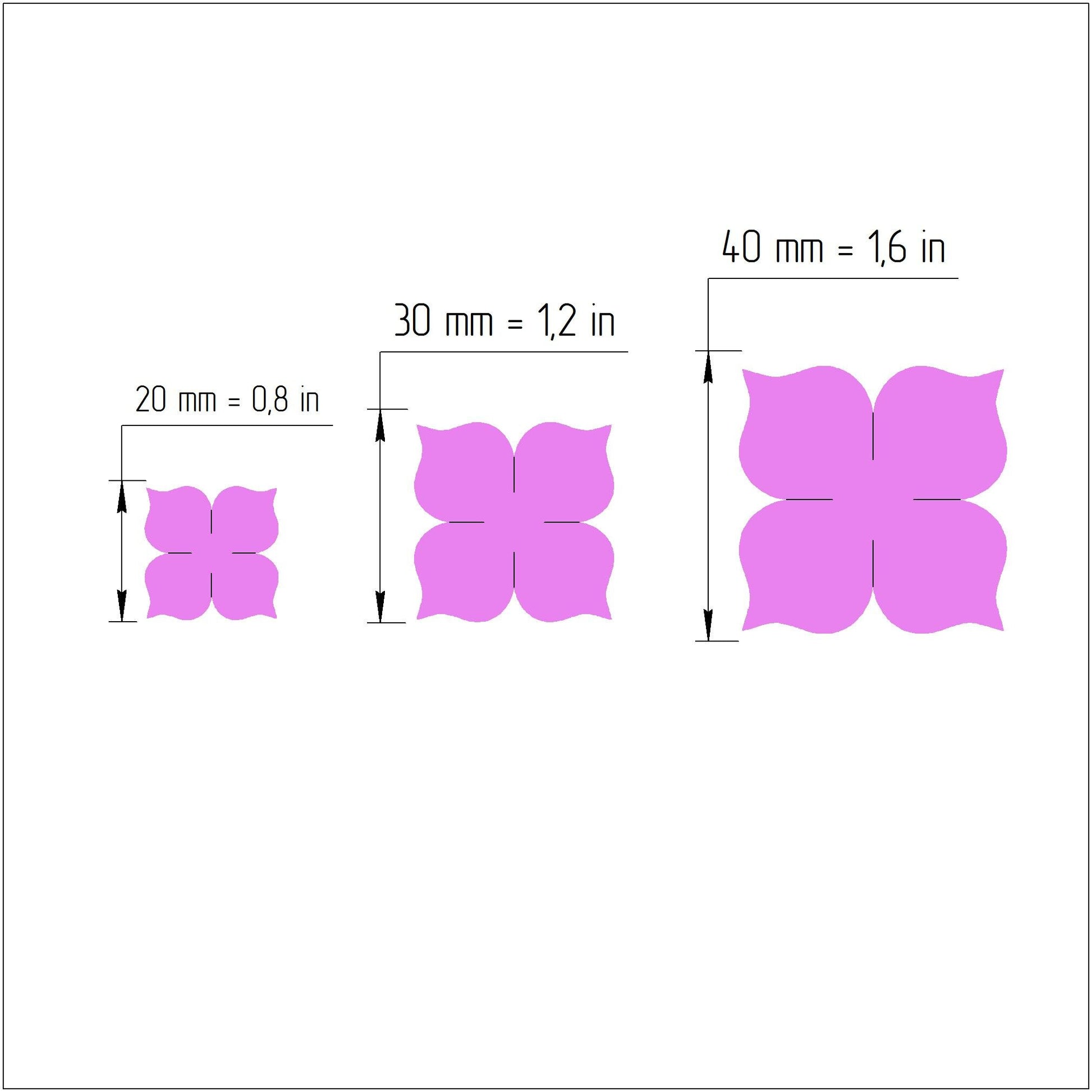 Polymer clay cutter 3D print cutters Jewelry Earrings "Flower" shape plastic cutter