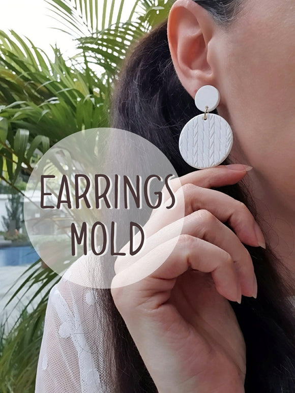 Silicone earrings mold Jewelry Resin mould for resin epoxy polymer clay