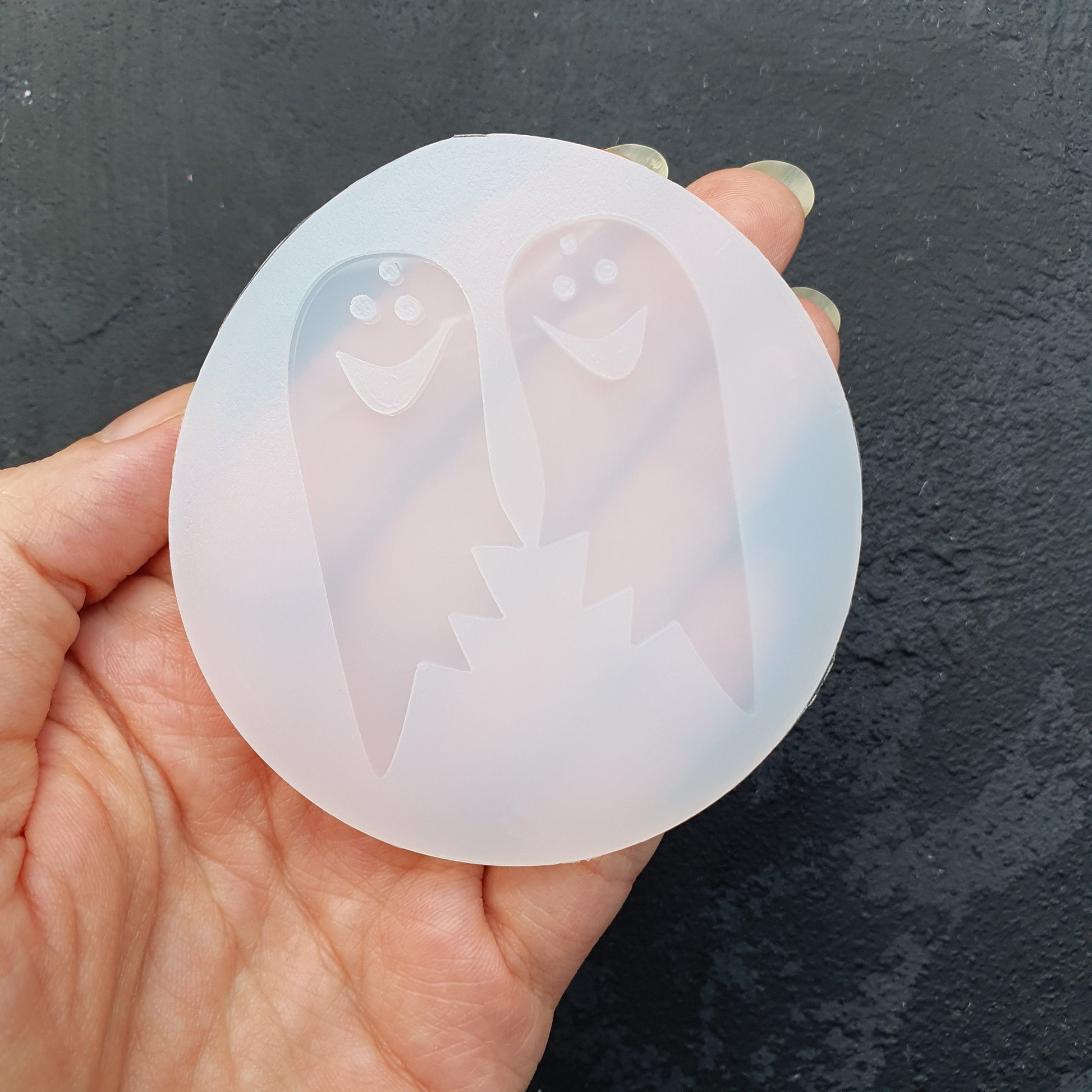 Halloween Ghost Silicone earrings mold for resin and epoxy - Luxy Kraft