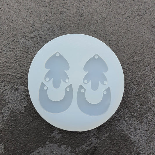 Silicone earrings mold mould for resin and epoxy