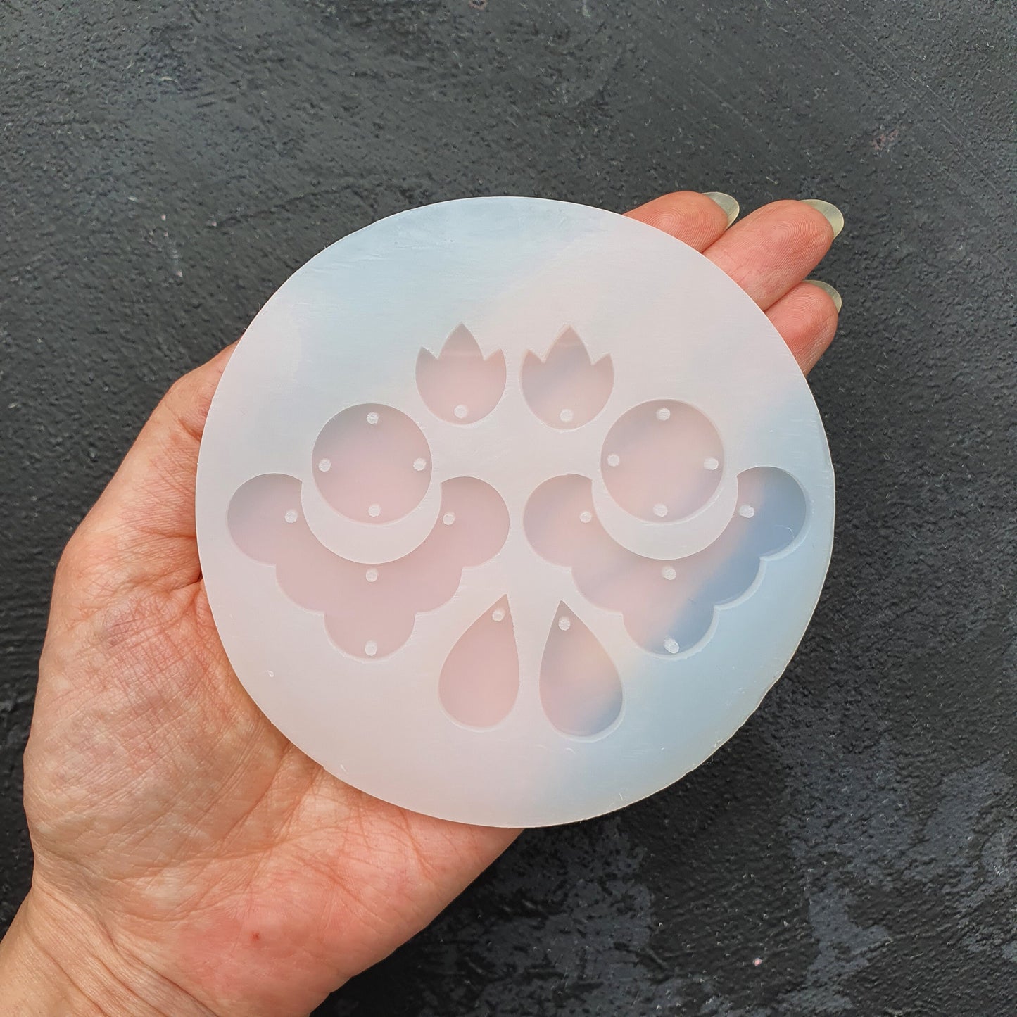 Silicone earrings mold mould for resin and epoxy