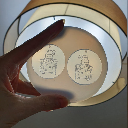 Silicone earrings mold "Magic cat" mould for resin and epoxy - Luxy Kraft