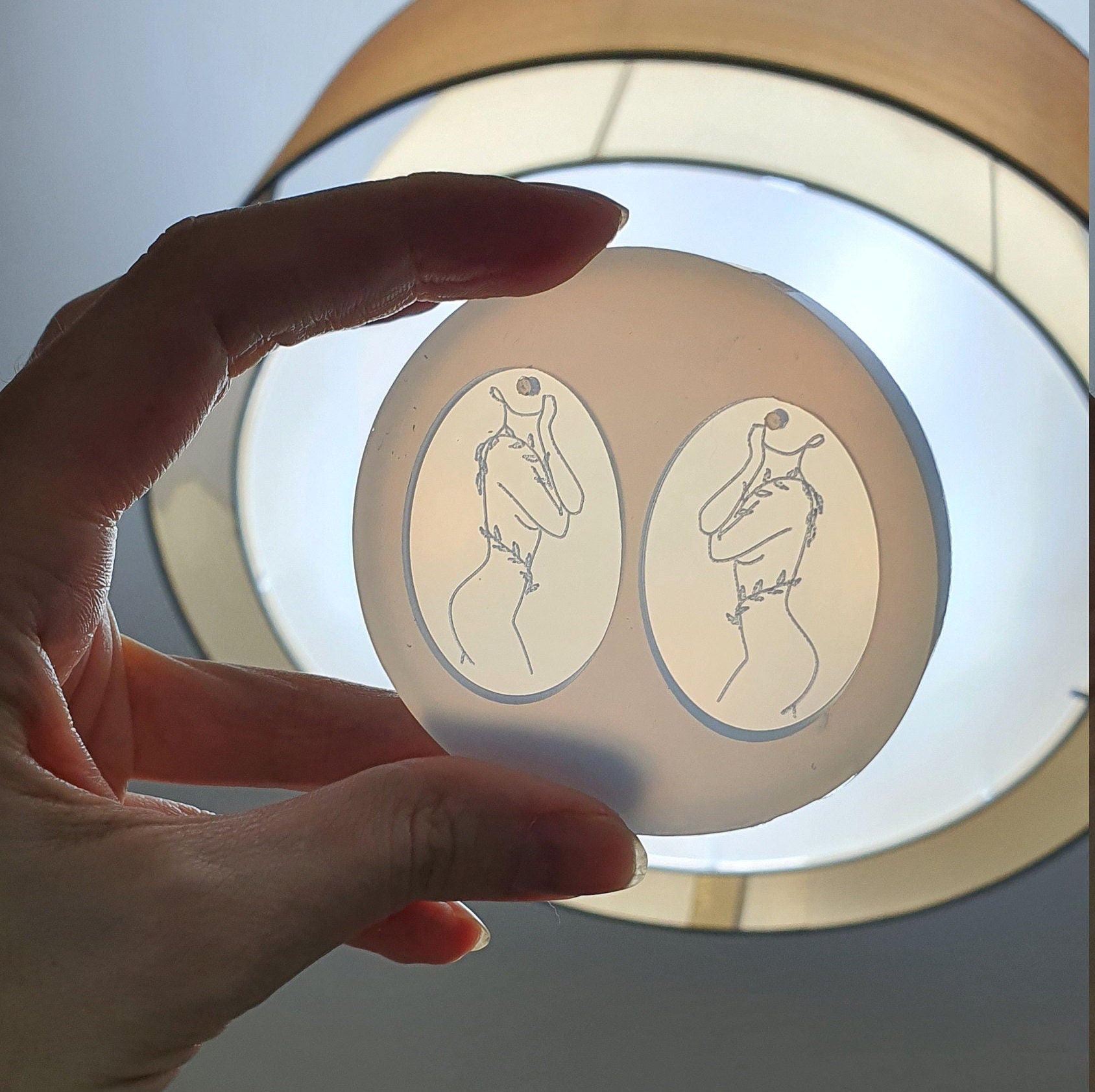 Silicone earrings mold "Woman body" mould for resin and epoxy - Luxy Kraft