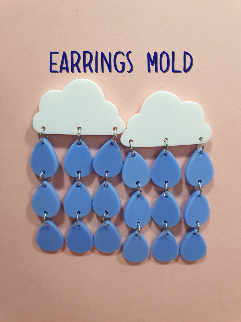 Cloud Silicone earrings mold Jewelry Resin mould for resin epoxy polymer clay - Luxy Kraft