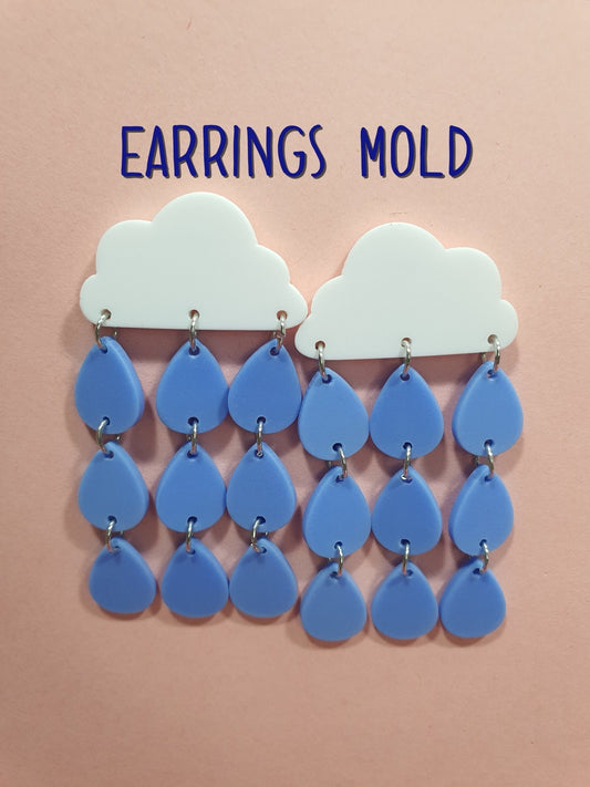 Cloud Silicone earrings mold Jewelry Resin mould for resin epoxy polymer clay
