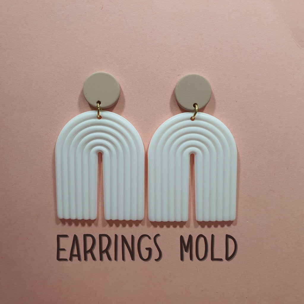 Silicone earrings mold "Arch" mould for resin and epoxy