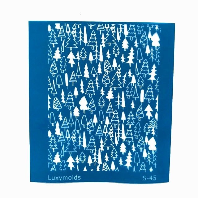 Silk screen stencil for polymer clay Christmas "Luxymolds" S-45