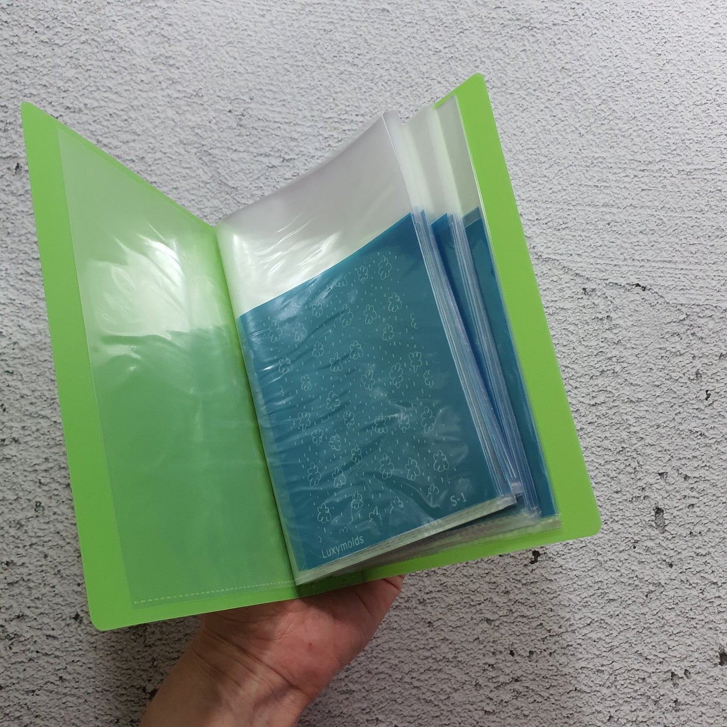 Set of 48 pcs Silk screen stencil with folder book for polymer clay "Luxymolds"