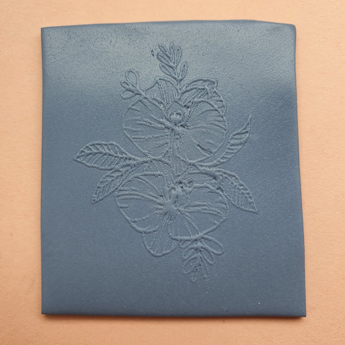 Embossing stamp for polymer clay "Orchid" Floral texture plate Flower debossing stamp Acrylic stamps - Luxy Kraft