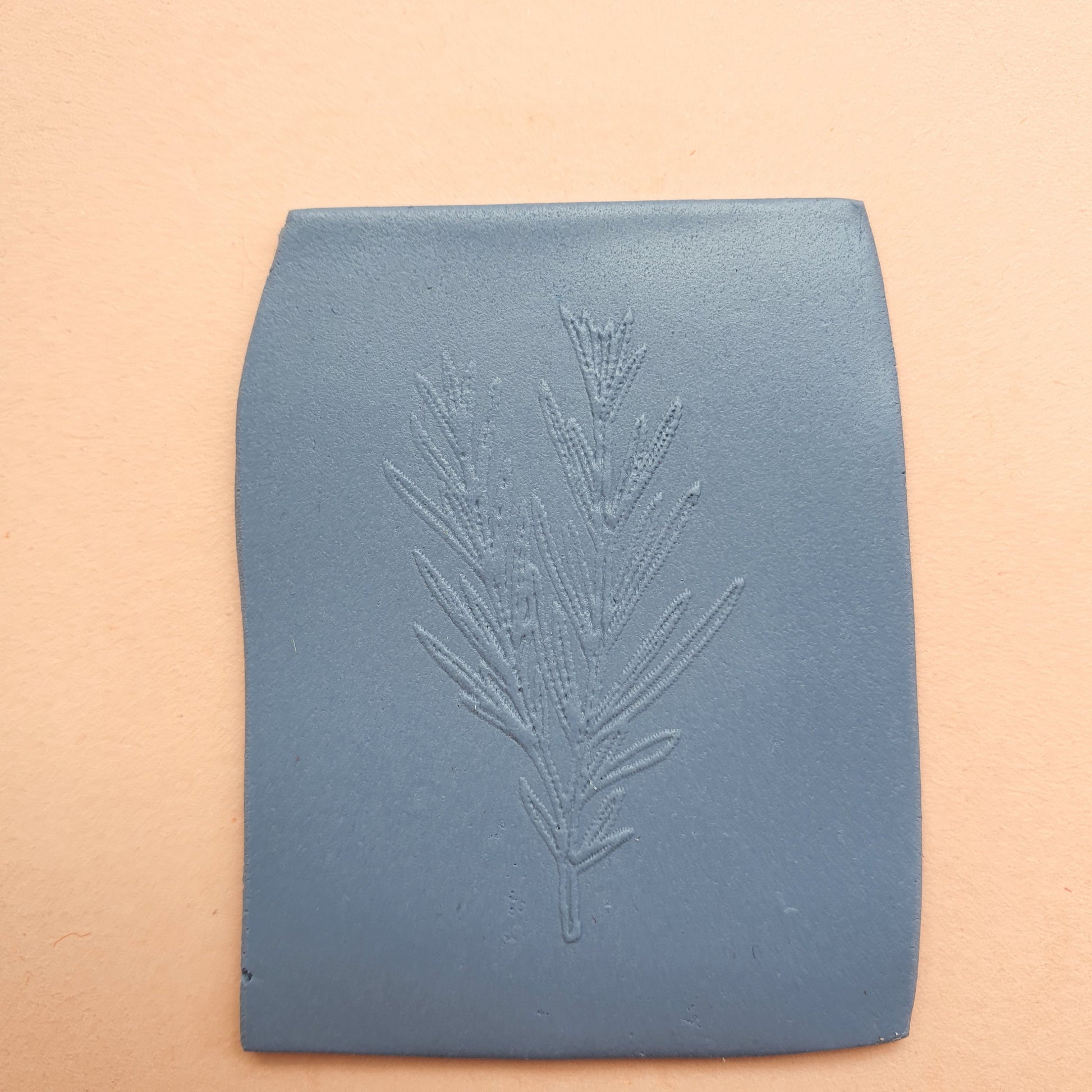 Embossing stamp for polymer clay "Rosemary" Floral texture plate Flower debossing stamp Acrylic stamps - Luxy Kraft