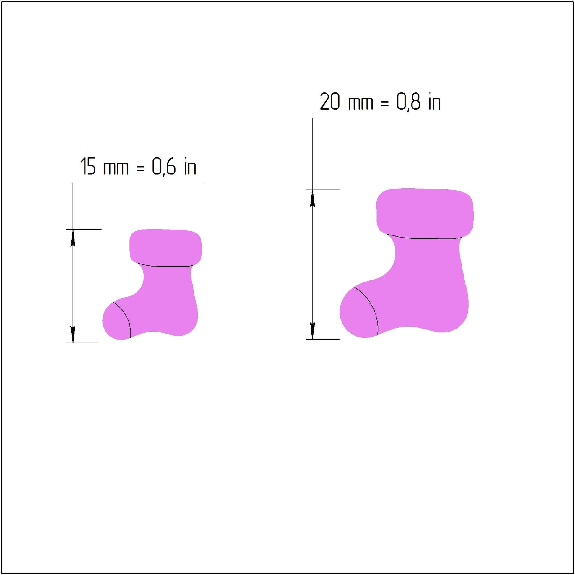 Clay cutters Polymer clay tools "Christmas stocking" earrings jewelry cutters