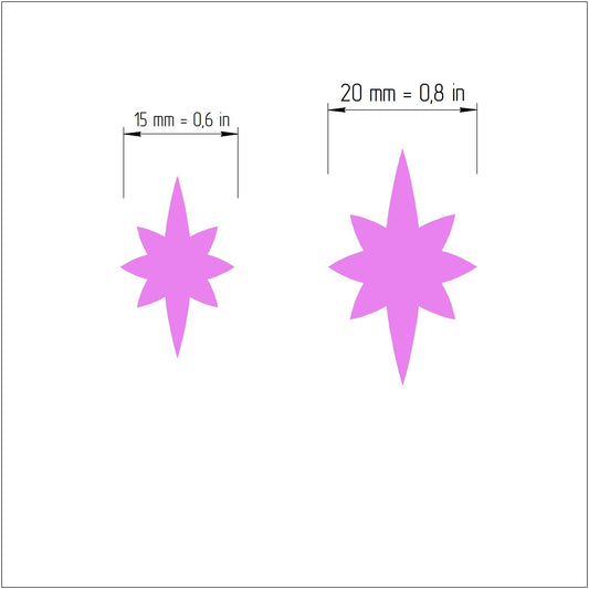 Clay cutters Polymer clay tools "Christmas star" earrings jewelry cutters - Luxy Kraft