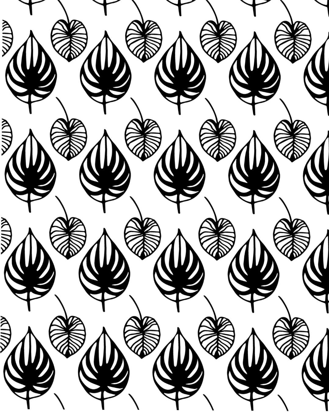 Silk screen stencil for polymer clay "Luxymolds" S-82 "Monstera"
