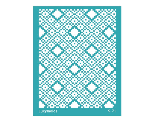 Silk screen stencil for polymer clay "Luxymolds" S-71