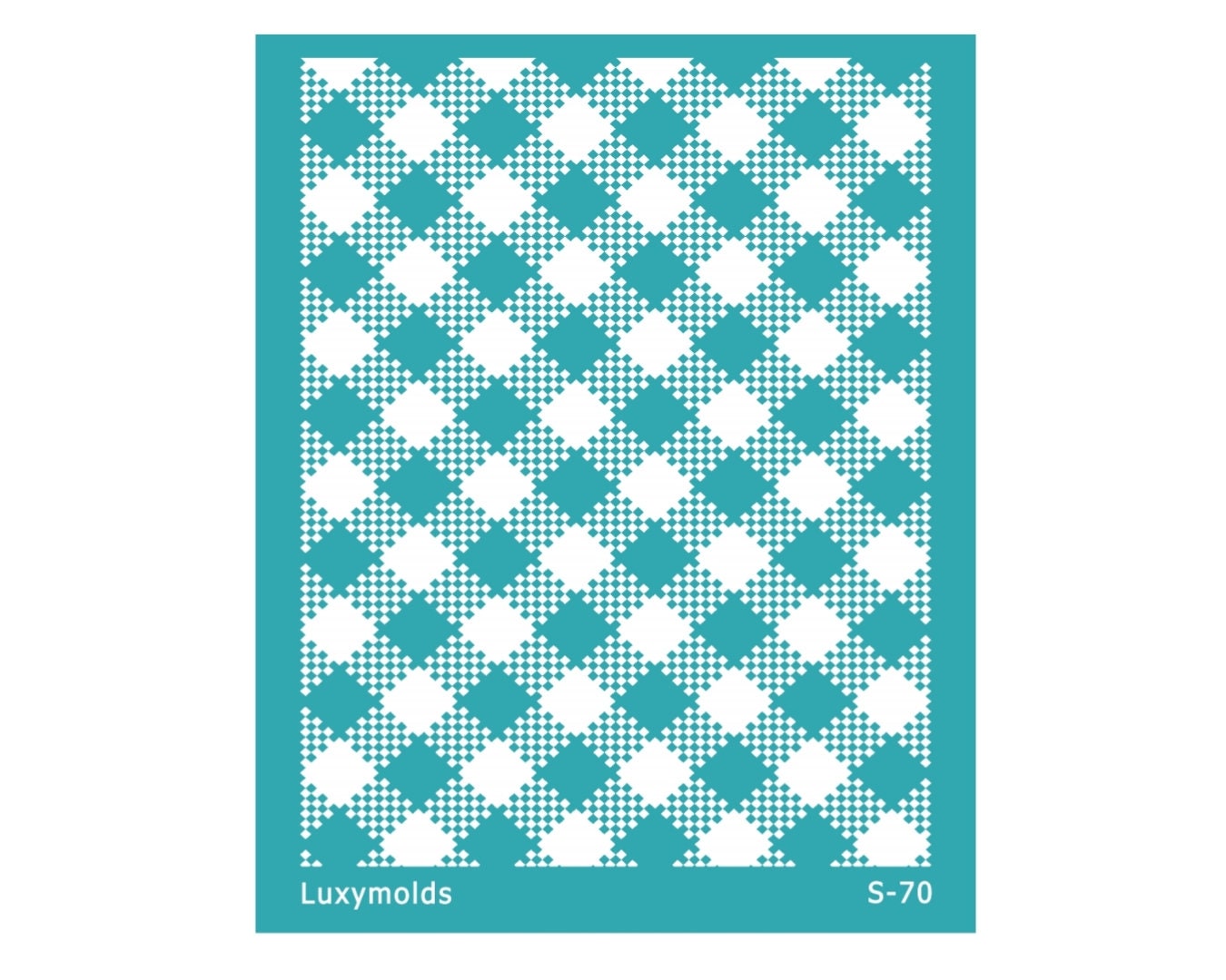 Silk screen stencil for polymer clay "Luxymolds" S-70 "Check"