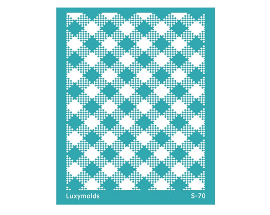 Silk screen stencil for polymer clay "Luxymolds" S-70 "Check"