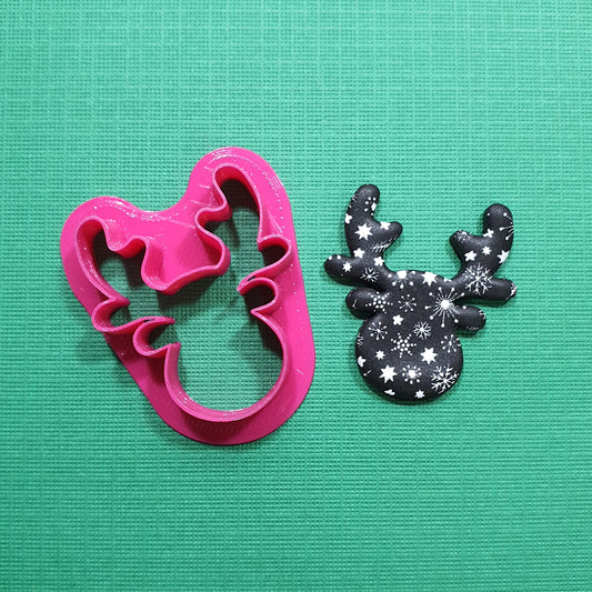 Clay cutters Polymer clay tools "Christmas Reindeer" earrings jewelry cutters