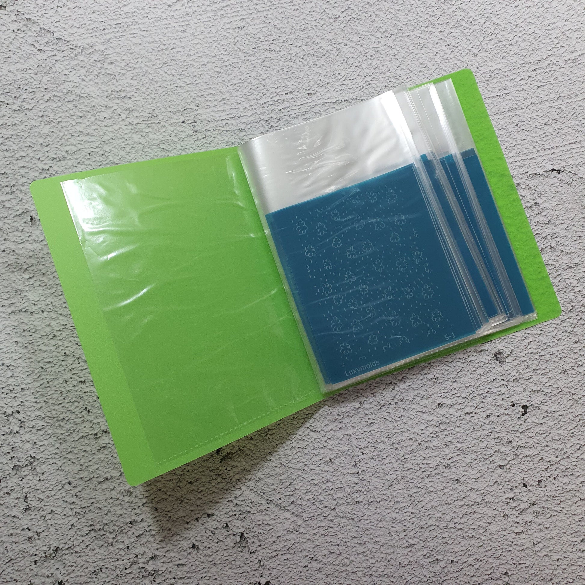Set of 48 pcs Silk screen stencil with folder book for polymer clay "Luxymolds"