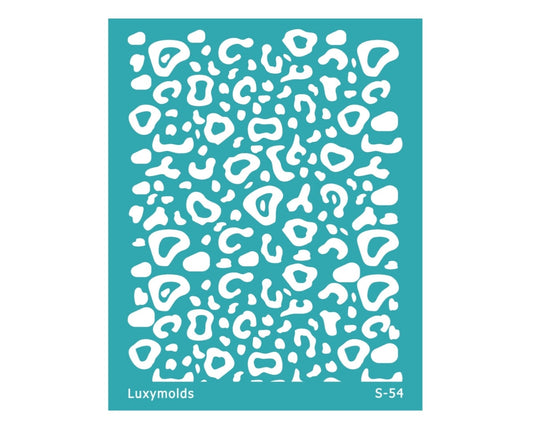 Silk screen stencil for polymer clay "Luxymolds" S-54 "Leopard"