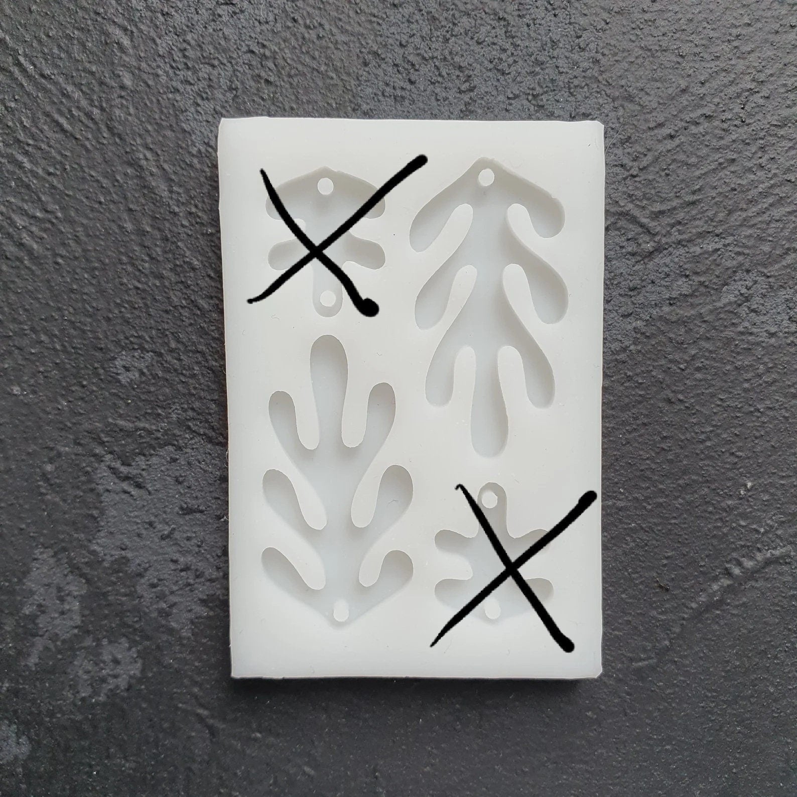 Custom Coral Silicone earring mold Jewelry Resin mould for resin and epoxy