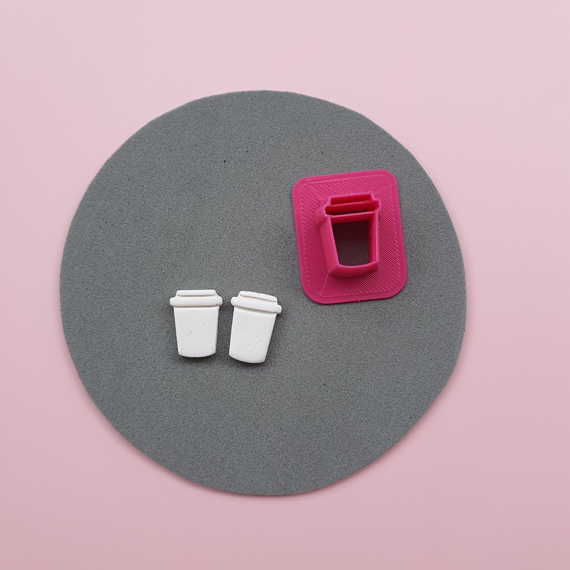 Clay cutters Jewelry Stud Earrings Coffee cutter