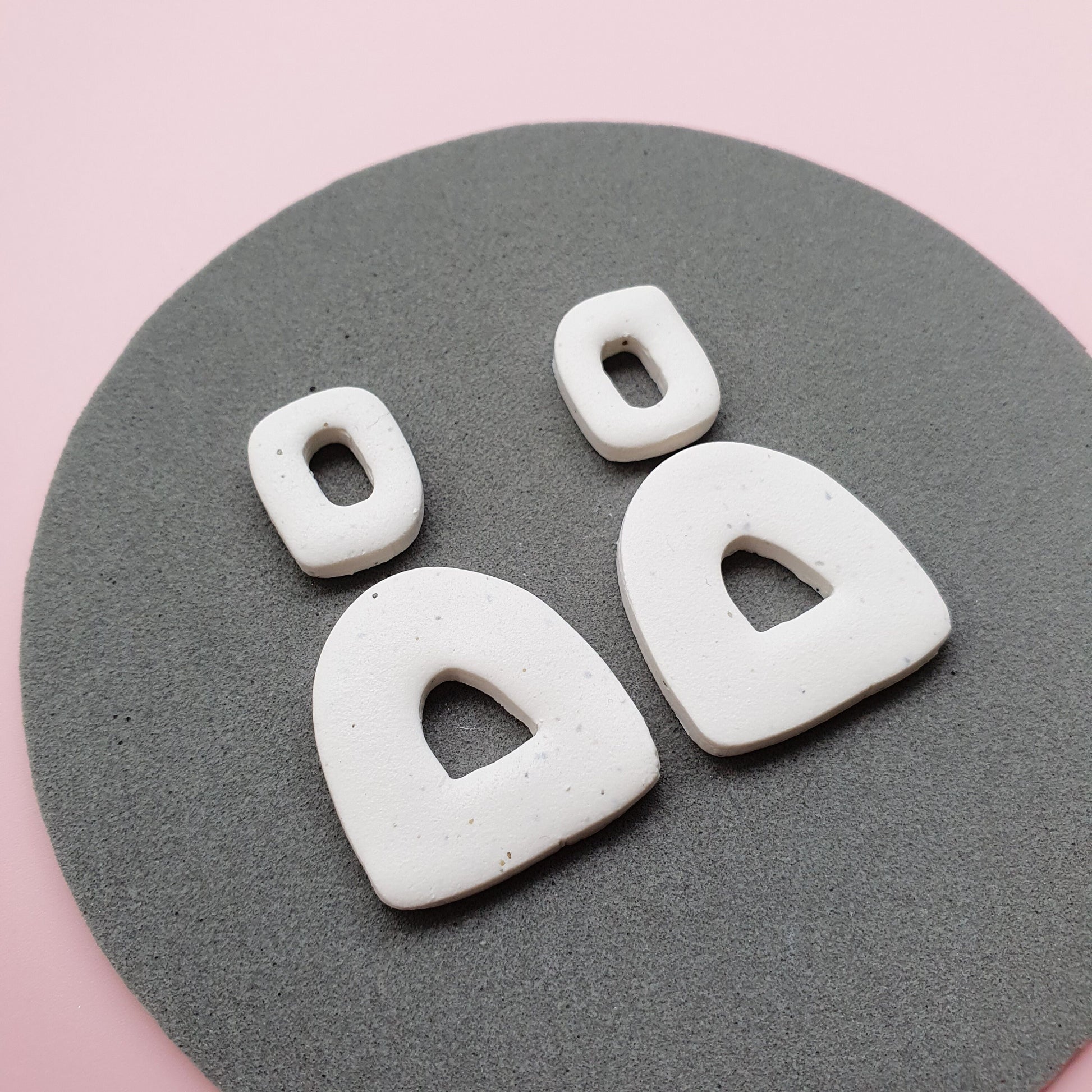 2 pcs set Clay cutters Jewelry Earrings Flower shape cutter