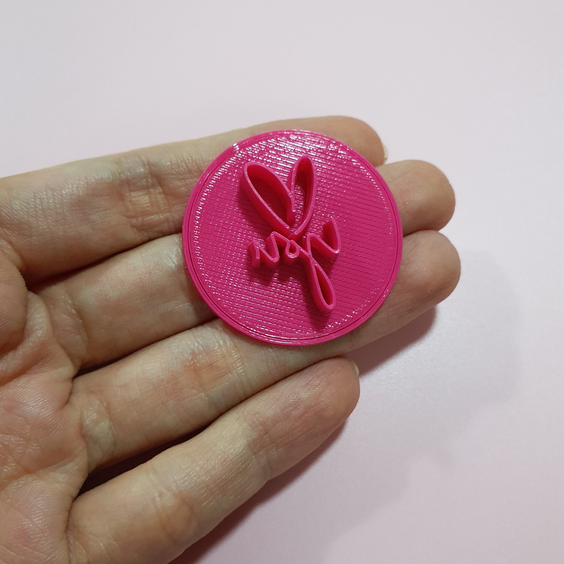 Valentine's day Polymer clay "Love you" stamp embossing