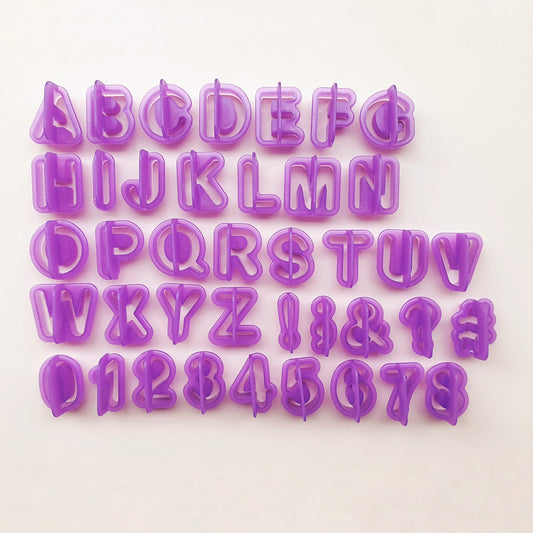 Set of 40 pcs Letters Alphabet Numbers Clay cutters Jewelry Earrings shape cutter