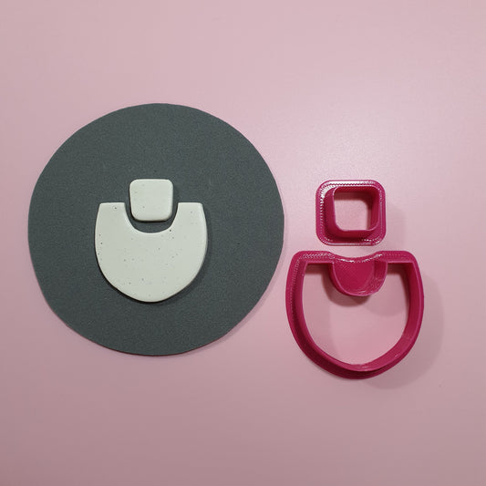 2 pcs set Clay cutters Jewelry Earrings Geometry shape cutter