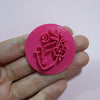 Polymer clay 3D "Woman Magic" stamp embossing