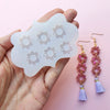 Silicone earrings mold "Flower" Jewelry Resin mould for resin and epoxy