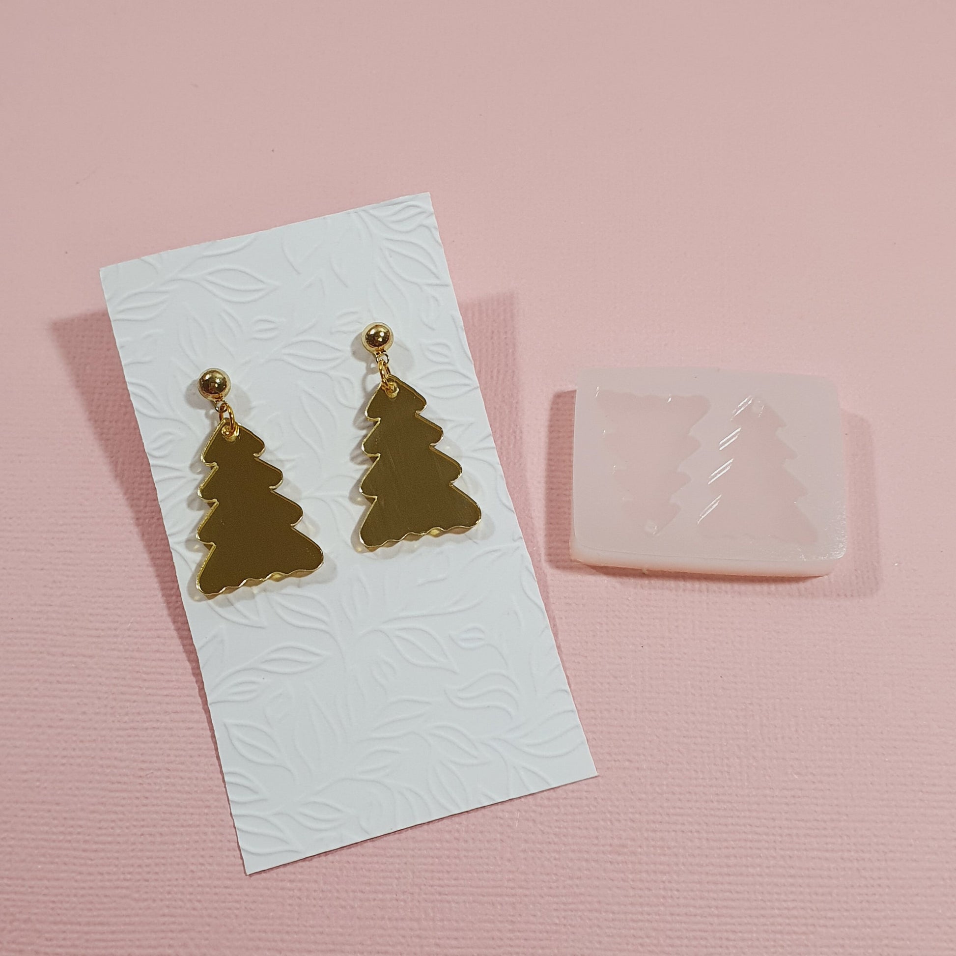 Silicone earrings mold mould for resin and epoxy "Christmas tree"