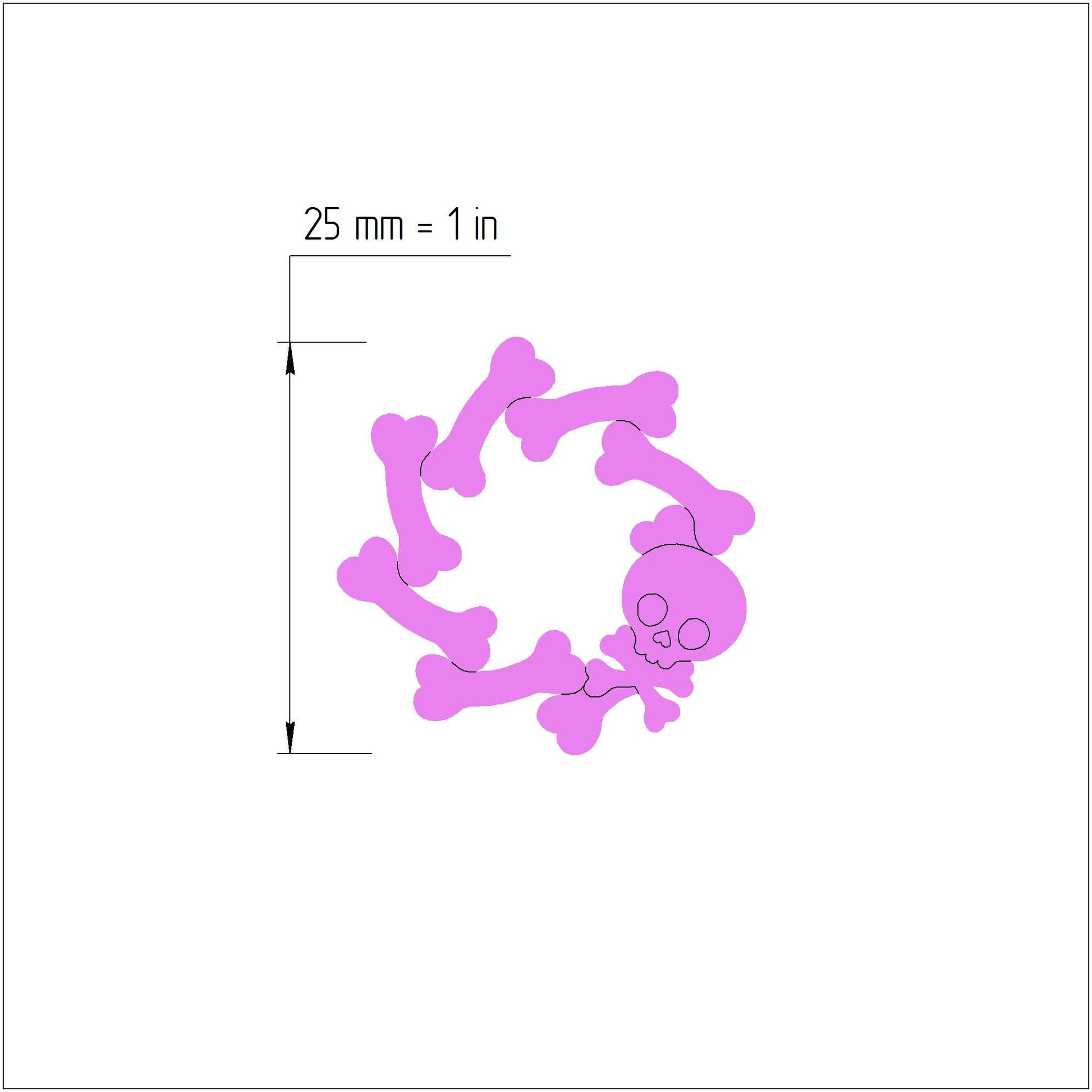 Scull wreath Halloween Polymer clay cutter 3D print cutters Jewelry Earrings shape plastic cutter