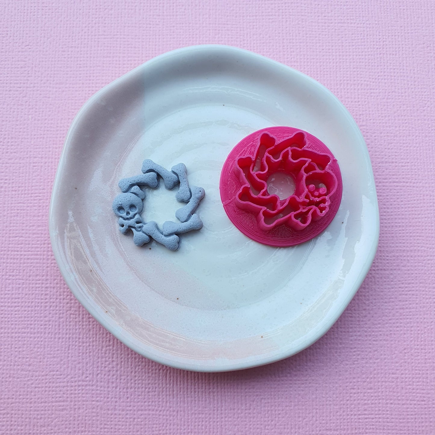 Scull wreath Halloween Polymer clay cutter 3D print cutters Jewelry Earrings shape plastic cutter