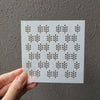 Polymer clay stencil Texture sheet shapes stamp mat T-70