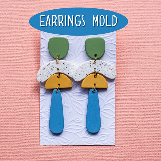 Silicone earrings mold mould for resin and epoxy